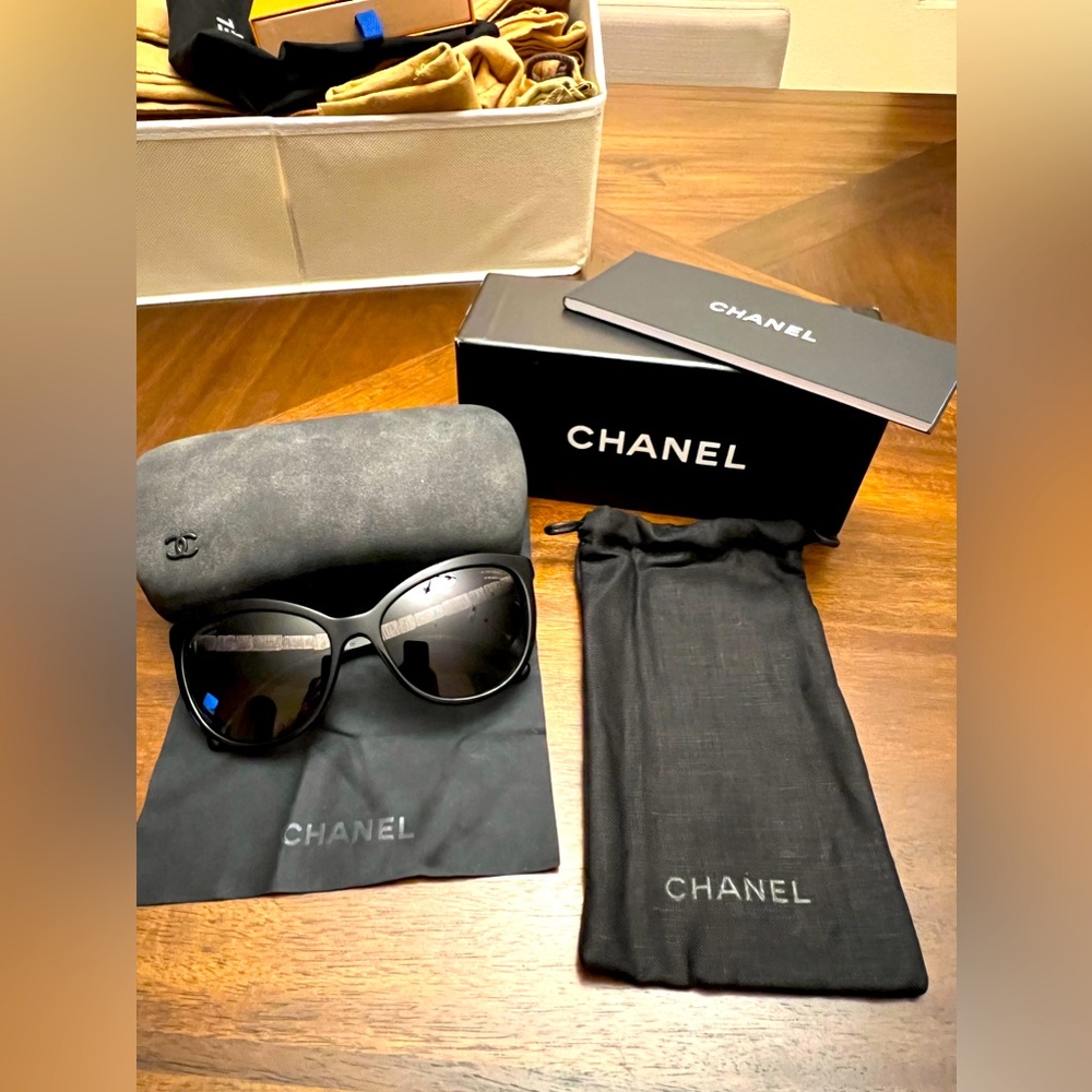 Chanel polarized sunglasses with Swarovski crystals